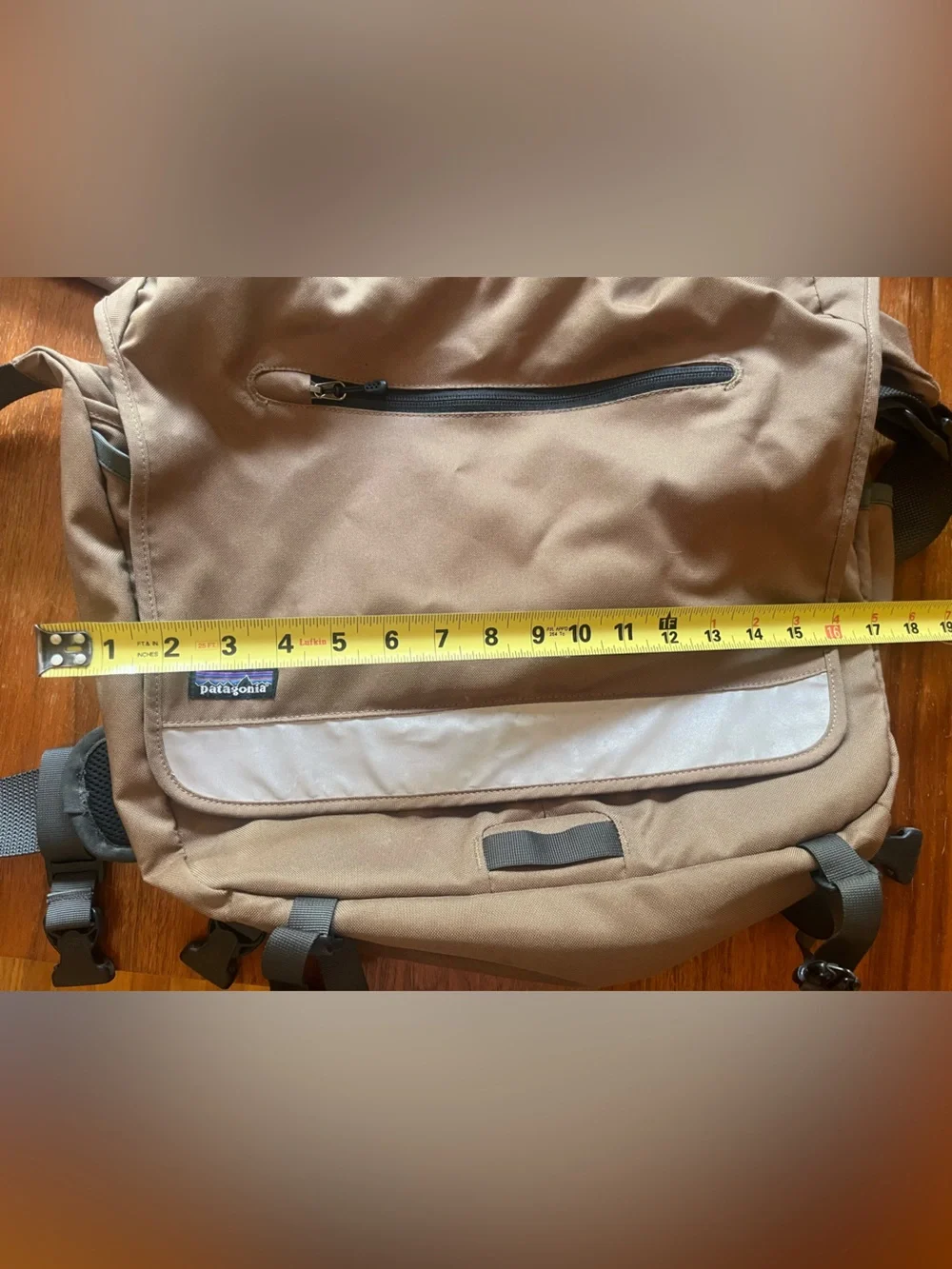 Patagonia Brown Messenger Bag with Tan Trim - Men's Shoulder Satchel